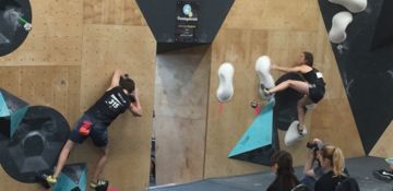 Fredi und Lea in Final-Boulder Nr. 3